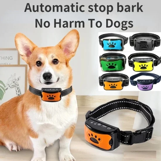 USB充電式ペットトレーニング用品犬防振吠え首輪